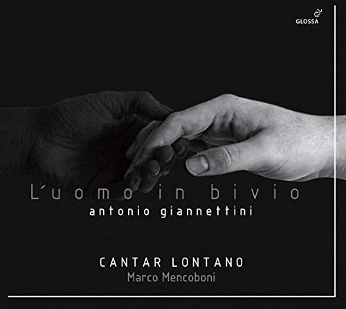 Black-and-white CD cover with two hands reaching towards each other and white text overlay.