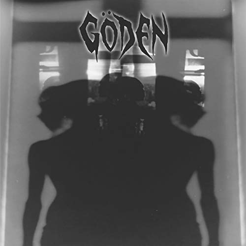 Black and white album cover featuring a shadowy figure with the title "Göden" at the top.