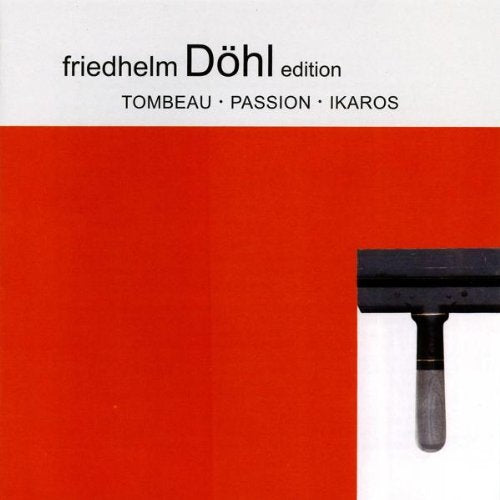 "CD cover with red and white background, featuring a metal object."