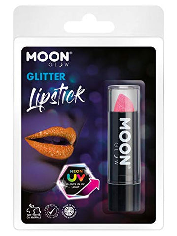 Moon Glow - Neon UV Glitter Lipstick Pink