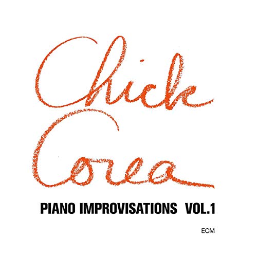 Album cover with "Chick Corea" in red cursive, "Piano Improvisations Vol.1" in black text.