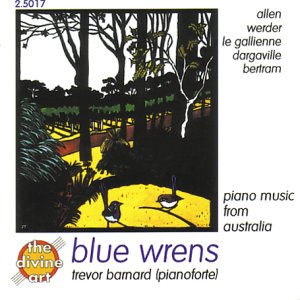 "CD cover art featuring a serene forest scene with two birds on a path."