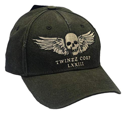 Twinzz Winged Skull Baseball Cap Black