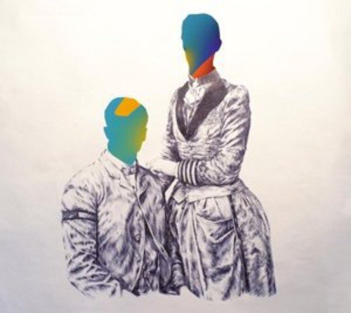 A CD cover featuring a sketch of two faceless people in historical attire.