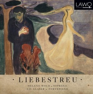 "CD cover featuring abstract painting of man and woman, with 'LIEBESTREU' text below."