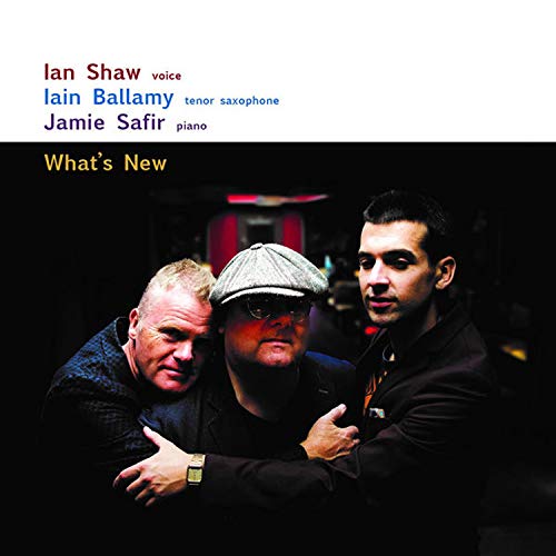 "CD cover featuring three men embracing, with text listing the musicians and album title."