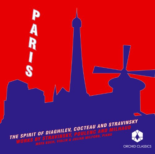 "CD cover with silhouette of Eiffel Tower against red background, text 'Paris' and artist info."