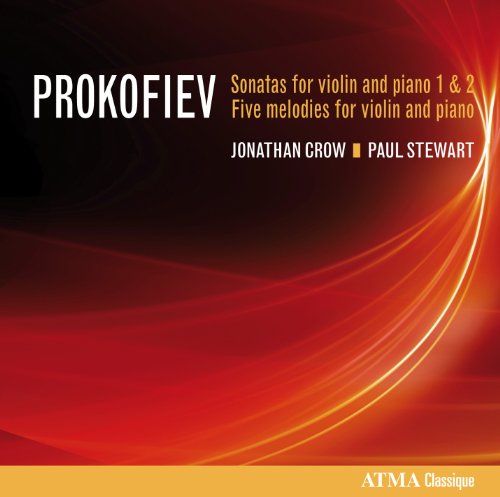 "CD cover with red and black background, white and yellow text, featuring violin compositions."