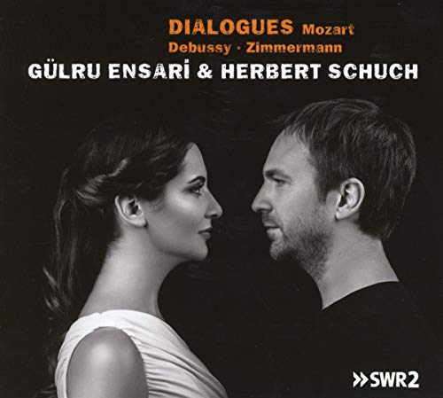 A black-and-white CD cover featuring a man and woman facing each other.