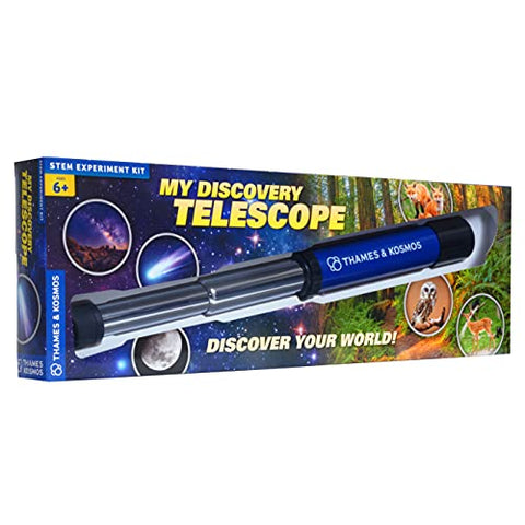 Thames & Kosmos | 676919 | My Discovery Telescope 12X Optical Magnification | Watch Wildlife and View The Stars At Night | Nature Discovery | Ages 6+