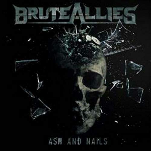 "Album cover with a skull and shattered glass on a black background."