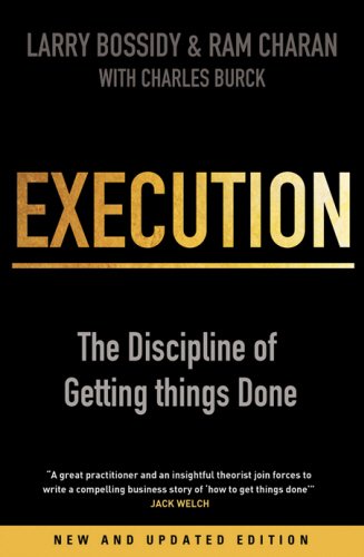 "Book cover with 'EXECUTION' in gold on black background, subtitle and authors' names visible."