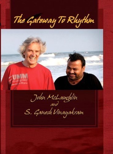 Red CD cover with two smiling men standing on a beach.