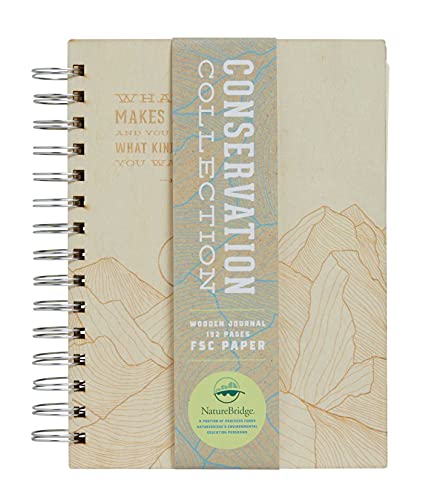 Conservation Wooden Journal [Laser Engraved]: Laser Engraved Wood, Notebook With Quotes, Hiking Journal, Camping Journal (Conservation Series)