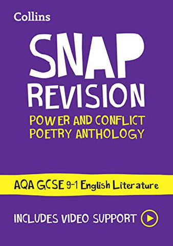 AQA Poetry Anthology Power and Conflict Revision Guide: Ideal for the 2024 and 2025 exams (Collins GCSE Grade 9-1 SNAP Revision)