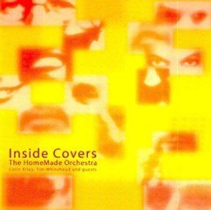 The image is a yellow album cover with red-tinted close-up facial images.