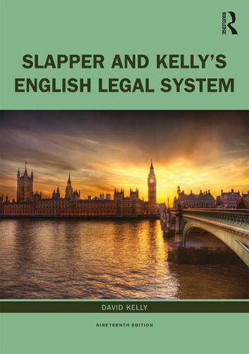 Slapper and Kelly's The English Legal System: In memoriam Gary Slapper 1958-2016