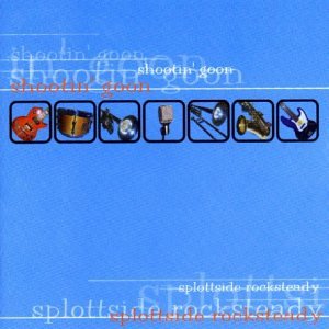 The image shows a CD cover with a blue background and musical instruments.