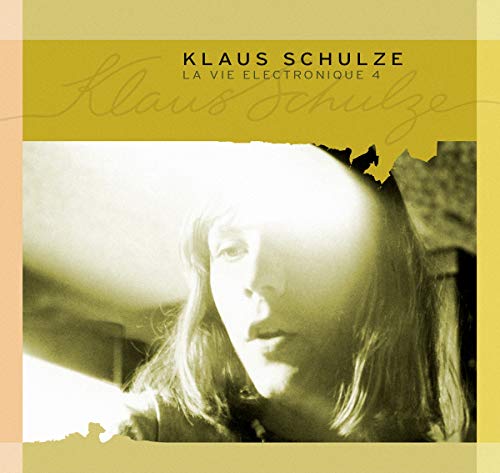 "Klaus Schulze album cover with a yellow-toned photo of a person."