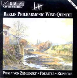 "CD cover featuring a serene landscape painting and the title 'Berlin Philharmonic Wind Quintet'."