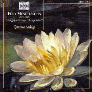CD cover with a water lily painting and white text on a dark background.