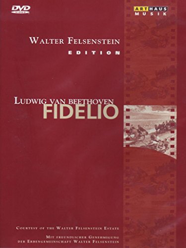 Red DVD cover with "Fidelio" title, featuring a small filmstrip image on the right.