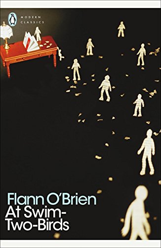 Book cover: "At Swim-two-birds" with title and author, Penguin Modern Classics edition, paperback format.