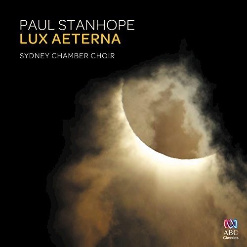 The image depicts a CD cover featuring a cloudy, crescent moon shape against a black background.