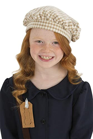 Smiffys 53128 Evacuee Hat, Unisex Children, Brown & White, One Size