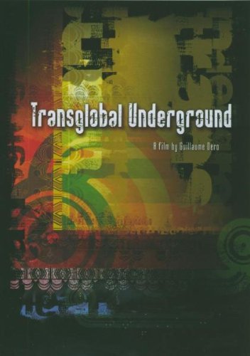 "Transglobal Underground" DVD cover with abstract, multicolored design and white title text.