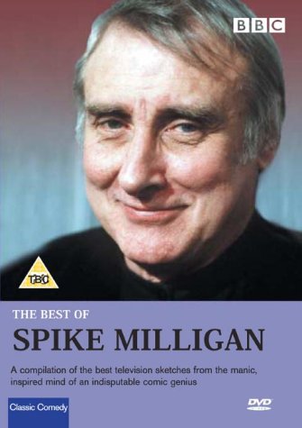DVD cover featuring Spike Milligan with BBC logo, T20 rating, and "Classic Comedy" label.