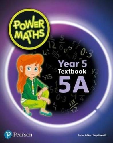 "Maths textbook cover featuring a cartoon girl, purple background, and maths-related graphics."