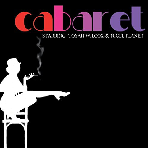 "CD cover with 'cabaret' title, white silhouette of a smoking figure on a stool."