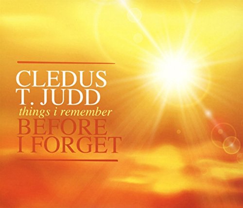 Cledus T. Judd album cover with orange and yellow sky and bright sun.