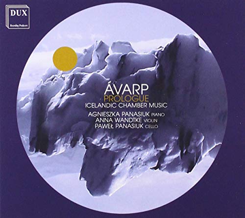 A CD cover featuring a circular image of icy landscape on a blue background.