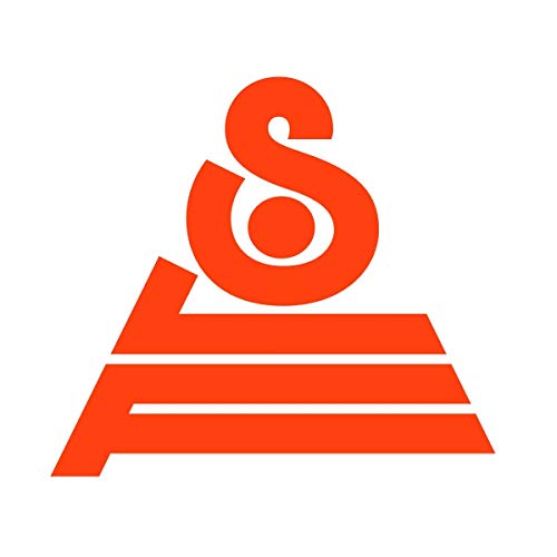 The image shows an orange logo with stylized letters on a white background.