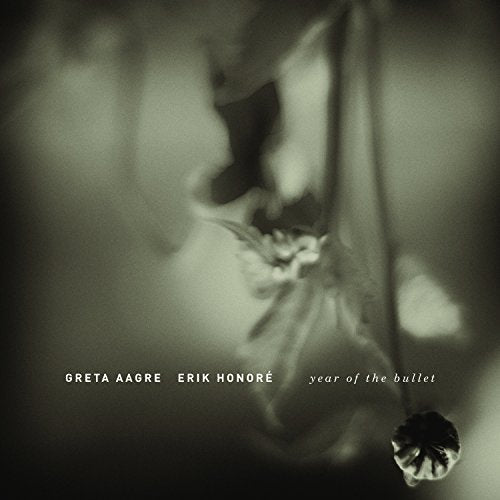 "Blurry, dark album cover with flower and skull, artist and title text at the bottom."