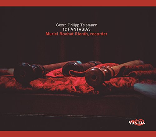"CD cover featuring three recorders on a red velvet cloth, dark background."