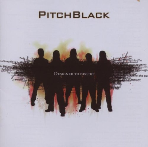 Album cover with silhouetted band members against a white background with text overlay.