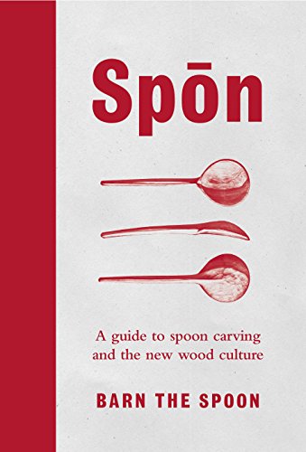 Book cover with red text and three wooden spoon images on a white background.