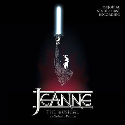 "Album cover for 'Jeanne the Musical' featuring a sword with a woman on the hilt."