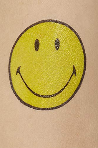 Smiffys 52325 Officially Licensed Smiley Transfer Tattoos, Unisex Adult, Yellow, One Size