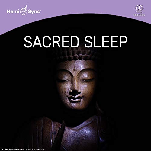 "SACRED SLEEP" CD cover featuring a serene Buddha statue against a dark background.