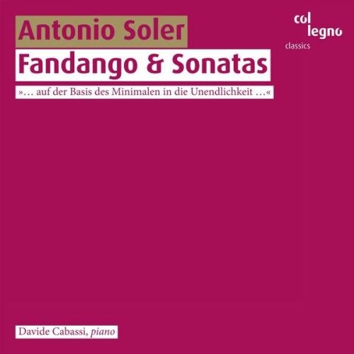 A magenta CD cover featuring "Antonio Soler Fandango & Sonatas" text in purple font.