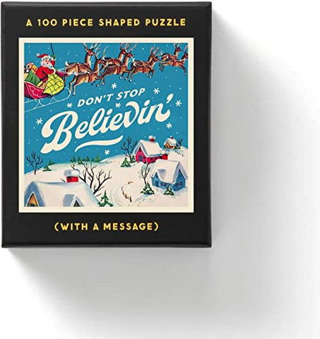 Galison 9780735371156 Don't Stop Believin' 100 Piece Mini Shaped Puzzle