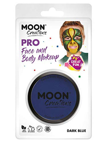 Moon Creations Pro Face Paint Cake Pot Dark Blue