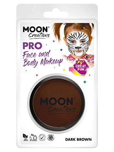Moon Creations Pro Face Paint Cake Pot Dark Brown