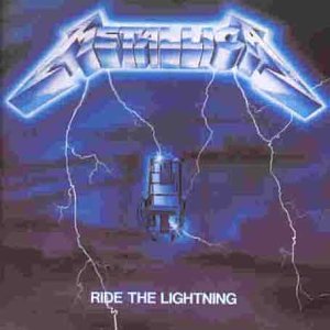 Metallica’s “Ride The Lightning” album cover: lightning strikes an electric chair.
