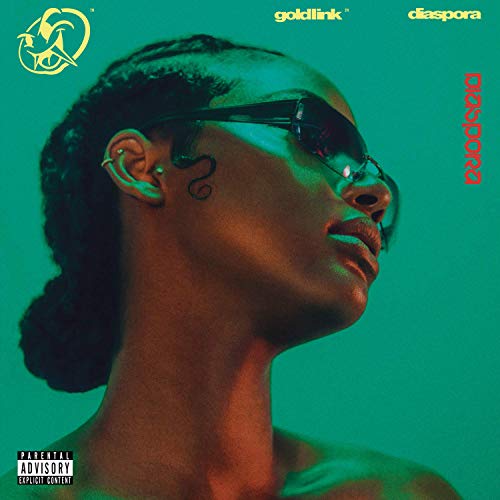 The alt text for this image is: "Album cover with a person wearing sunglasses against a green background."