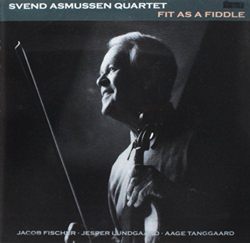 "Black and white album cover featuring a man holding a violin."
